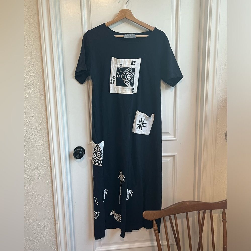 Vintage cover charge maxi dress